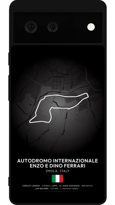 Coque Google Pixel 6 - Silicone rigide noir F1 Track 2025 Emilia-Rogmana