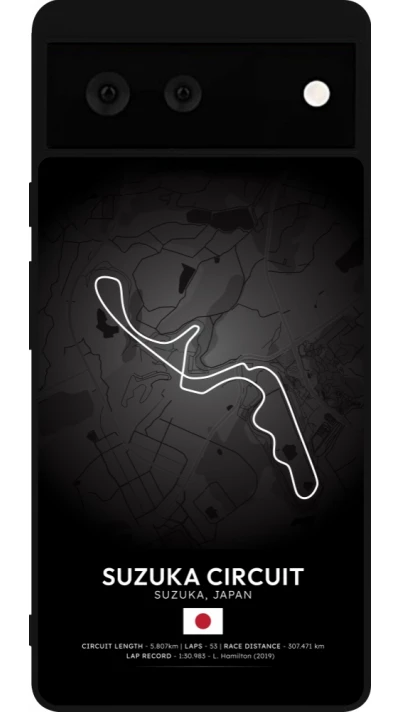 Coque Google Pixel 6 - Silicone rigide noir F1 Track 2025 Japan