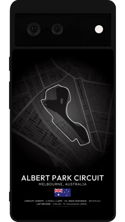 Coque Google Pixel 6 - Silicone rigide noir F1 Track 2025 Melbourne