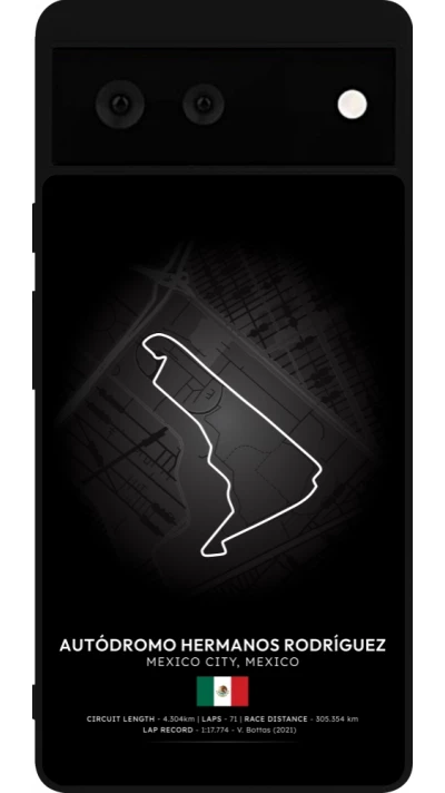 Coque Google Pixel 6 - Silicone rigide noir F1 Track 2025 Mexico