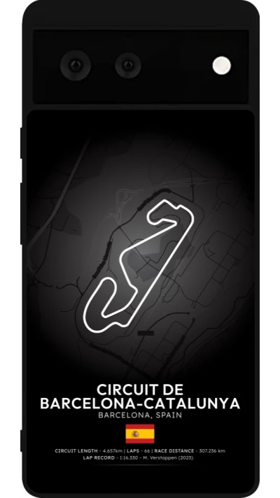 Coque Google Pixel 6 - Silicone rigide noir F1 Track 2025 Spain