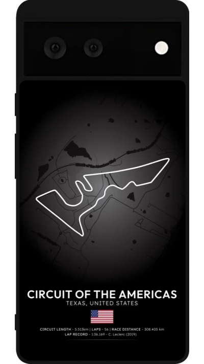Coque Google Pixel 6 - Silicone rigide noir F1 Track 2025 United States