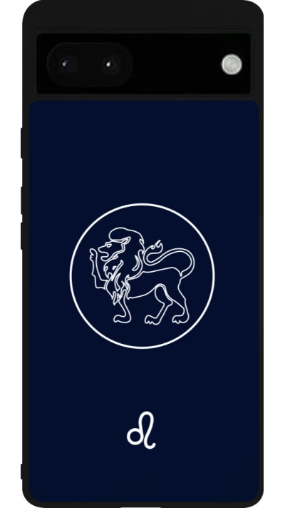 Google Pixel 6a Case Hülle - Silikon schwarz Astrologie Löwe