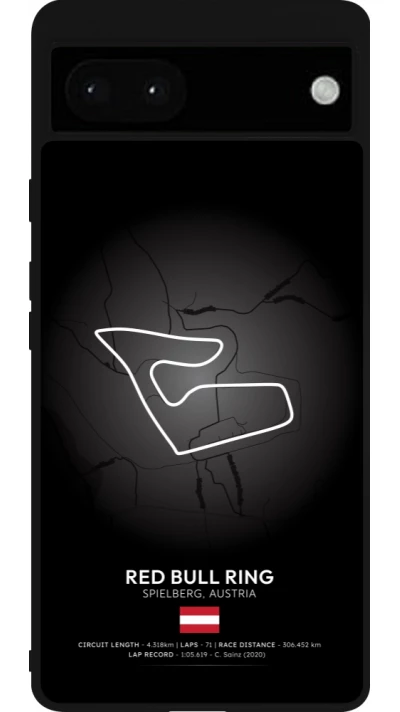 Google Pixel 6a Case Hülle - Silikon schwarz F1 Track 2025 Austria