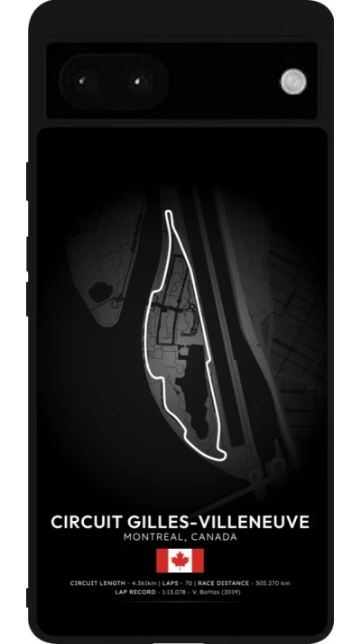 Google Pixel 6a Case Hülle - Silikon schwarz F1 Track 2025 Canada
