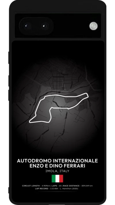 Google Pixel 6a Case Hülle - Silikon schwarz F1 Track 2025 Emilia-Rogmana