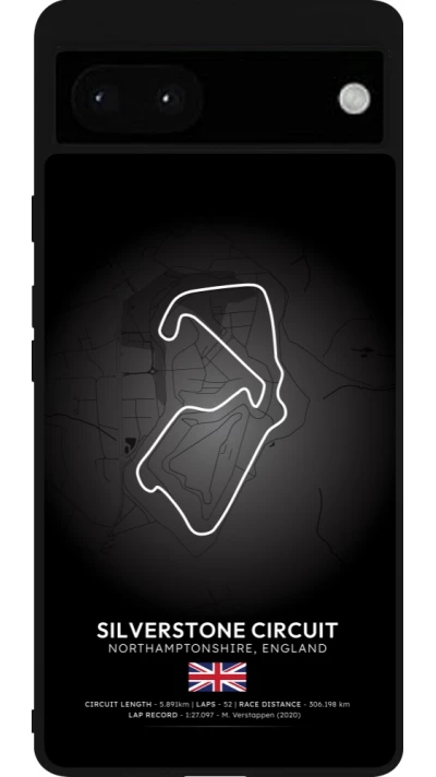 Google Pixel 6a Case Hülle - Silikon schwarz F1 Track 2025 Great Britan