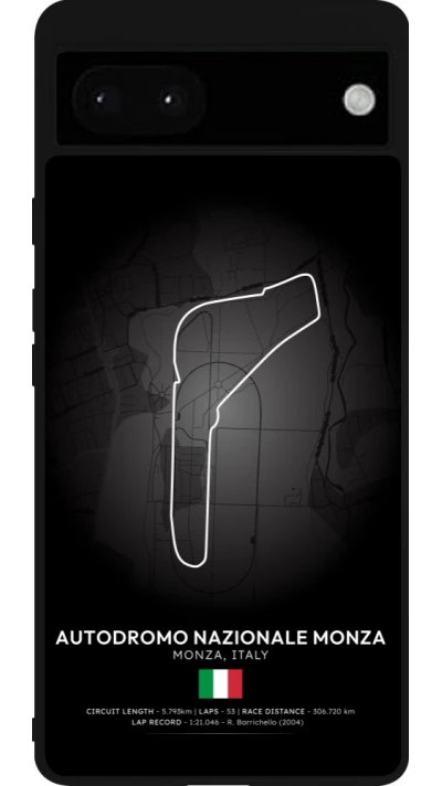 Google Pixel 6a Case Hülle - Silikon schwarz F1 Track 2025 Italy