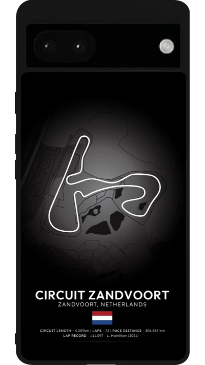 Google Pixel 6a Case Hülle - Silikon schwarz F1 Track 2025 Netherlands