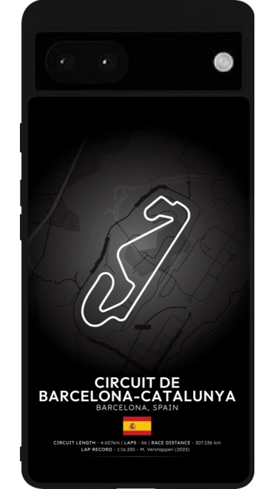 Google Pixel 6a Case Hülle - Silikon schwarz F1 Track 2025 Spain
