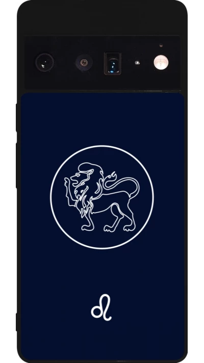 Google Pixel 6 Pro Case Hülle - Silikon schwarz Astrologie Löwe