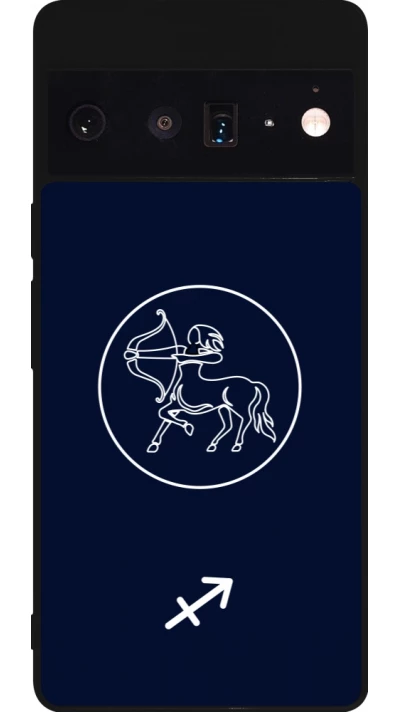 Google Pixel 6 Pro Case Hülle - Silikon schwarz Astrologie Schütze