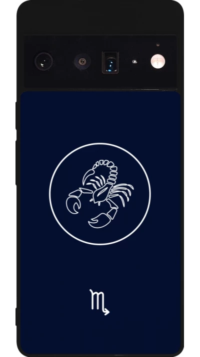 Google Pixel 6 Pro Case Hülle - Silikon schwarz Astrologie Skorpion