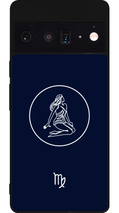 Google Pixel 6 Pro Case Hülle - Silikon schwarz Astrologie Jungfrau