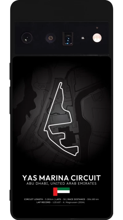 Google Pixel 6 Pro Case Hülle - Silikon schwarz F1 Track 2025 Abu Dhabi