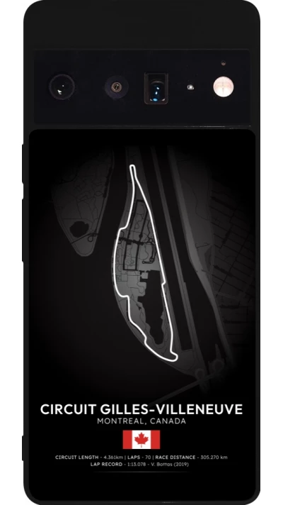 Google Pixel 6 Pro Case Hülle - Silikon schwarz F1 Track 2025 Canada