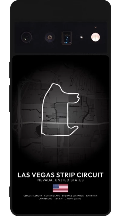 Google Pixel 6 Pro Case Hülle - Silikon schwarz F1 Track 2025 Las Vegas