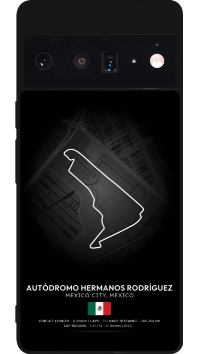 Google Pixel 6 Pro Case Hülle - Silikon schwarz F1 Track 2025 Mexico
