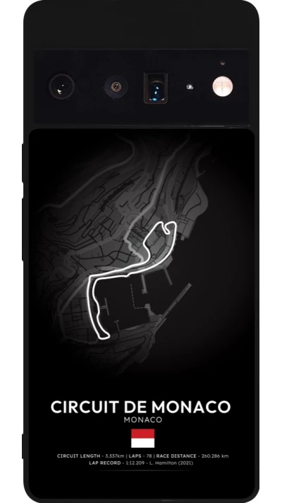 Google Pixel 6 Pro Case Hülle - Silikon schwarz F1 Track 2025 Monaco