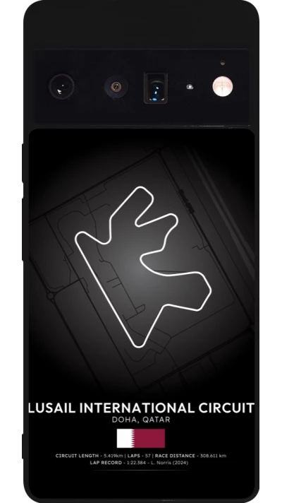 Google Pixel 6 Pro Case Hülle - Silikon schwarz F1 Track 2025 Qatar