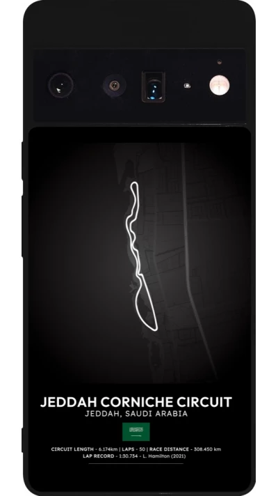 Google Pixel 6 Pro Case Hülle - Silikon schwarz F1 Track 2025 Saudi Arabia