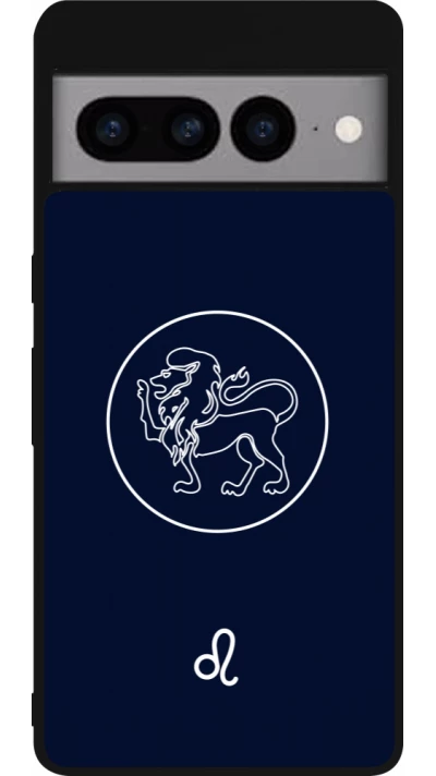 Google Pixel 7 Pro Case Hülle - Silikon schwarz Astrologie Löwe