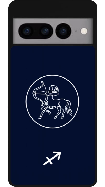Google Pixel 7 Pro Case Hülle - Silikon schwarz Astrologie Schütze