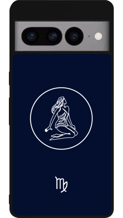 Google Pixel 7 Pro Case Hülle - Silikon schwarz Astrologie Jungfrau