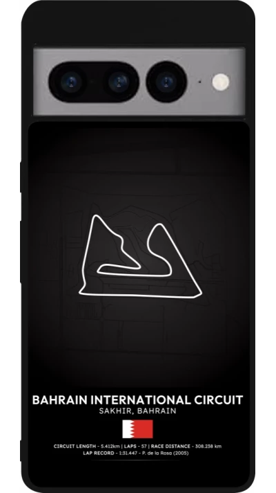 Google Pixel 7 Pro Case Hülle - Silikon schwarz F1 Track 2025 Bahrain