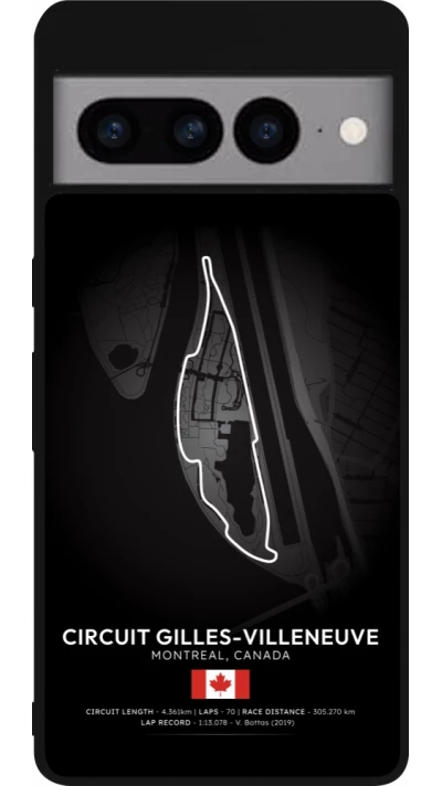 Google Pixel 7 Pro Case Hülle - Silikon schwarz F1 Track 2025 Canada