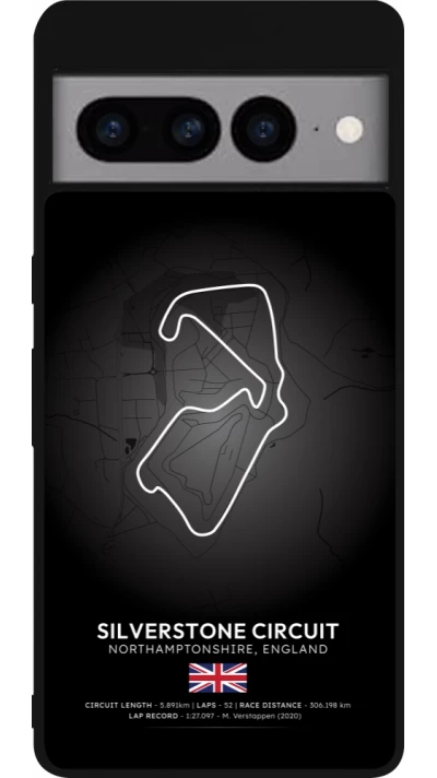 Google Pixel 7 Pro Case Hülle - Silikon schwarz F1 Track 2025 Great Britan