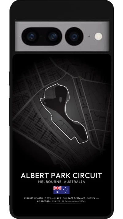 Google Pixel 7 Pro Case Hülle - Silikon schwarz F1 Track 2025 Melbourne