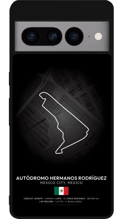 Google Pixel 7 Pro Case Hülle - Silikon schwarz F1 Track 2025 Mexico