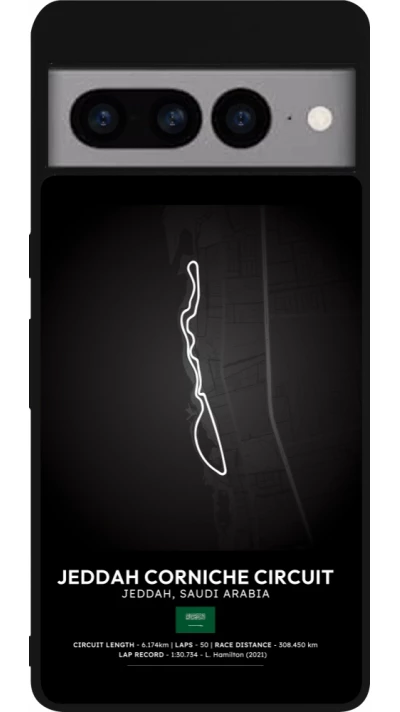 Google Pixel 7 Pro Case Hülle - Silikon schwarz F1 Track 2025 Saudi Arabia
