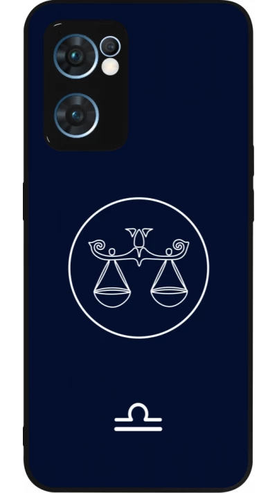 OPPO Reno7 5G Case Hülle - Silikon schwarz Astrologie Waage