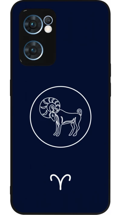 OPPO Reno7 5G Case Hülle - Silikon schwarz Astrologie Widder