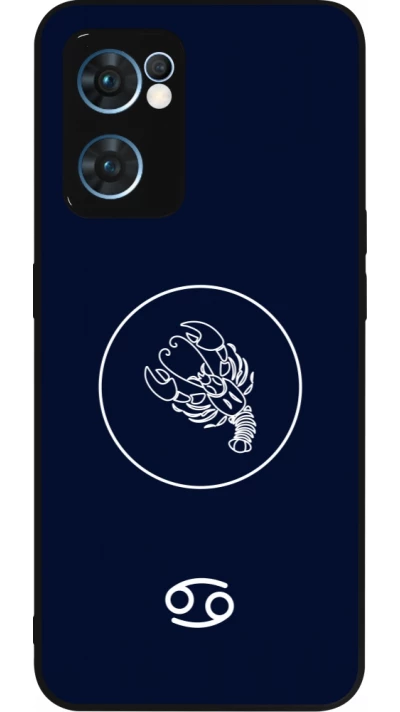 OPPO Reno7 5G Case Hülle - Silikon schwarz Astrologie Krebs