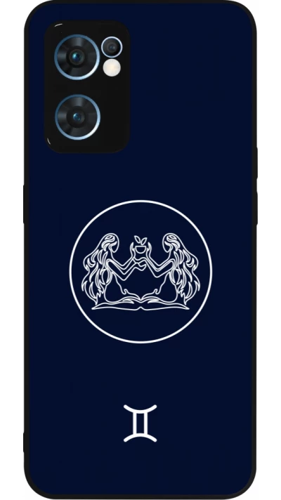 OPPO Reno7 5G Case Hülle - Silikon schwarz Astrologie Zwillinge