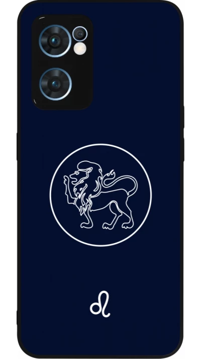 OPPO Reno7 5G Case Hülle - Silikon schwarz Astrologie Löwe