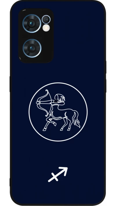 OPPO Reno7 5G Case Hülle - Silikon schwarz Astrologie Schütze