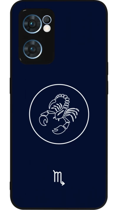 OPPO Reno7 5G Case Hülle - Silikon schwarz Astrologie Skorpion