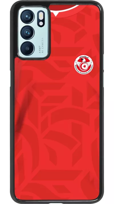 Oppo Reno6 5G Case Hülle - Tunesien 2022 personalisierbares Fussballtrikot