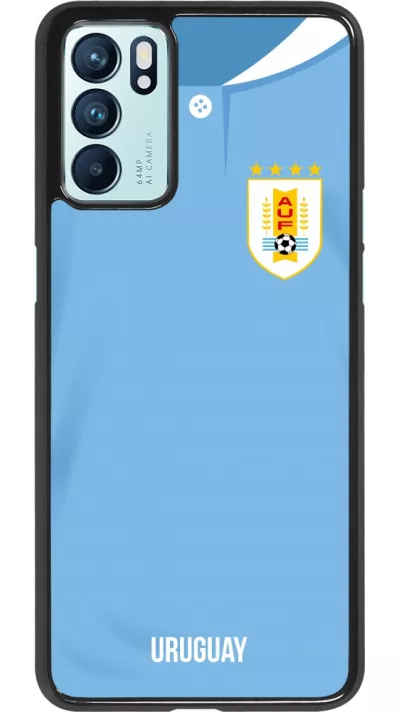 Oppo Reno6 5G Case Hülle - Uruguay 2022 personalisierbares Fussballtrikot