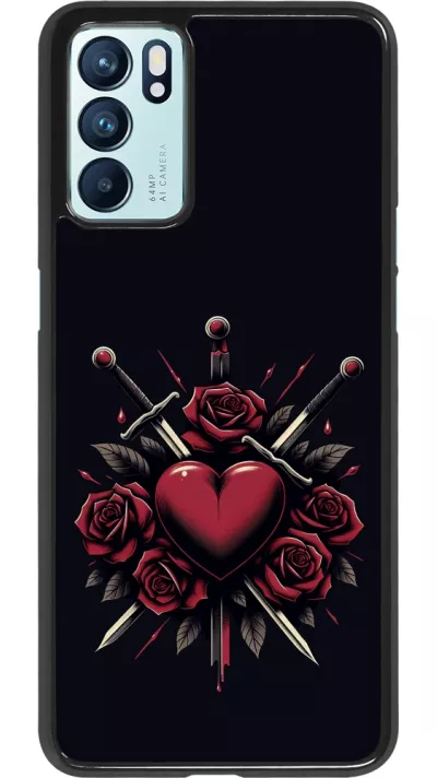 OPPO Reno6 5G Case Hülle - Valentine 2024 gothic love
