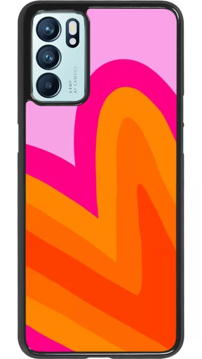 OPPO Reno6 5G Case Hülle - Valentine 2024 heart gradient