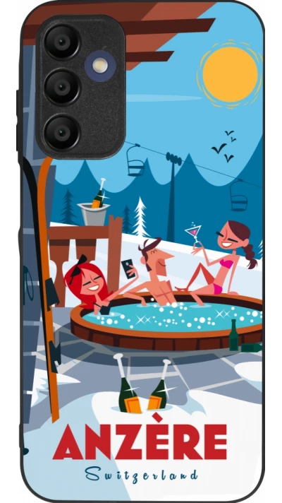 Coque Samsung Galaxy A15 - Silicone rigide noir Anzère Mountain Jacuzzi