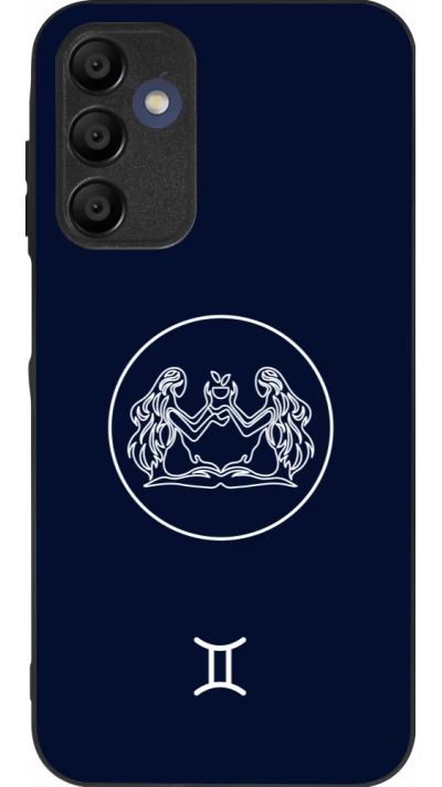 Coque Samsung Galaxy A15 - Silicone rigide noir Astrologie Gémeaux