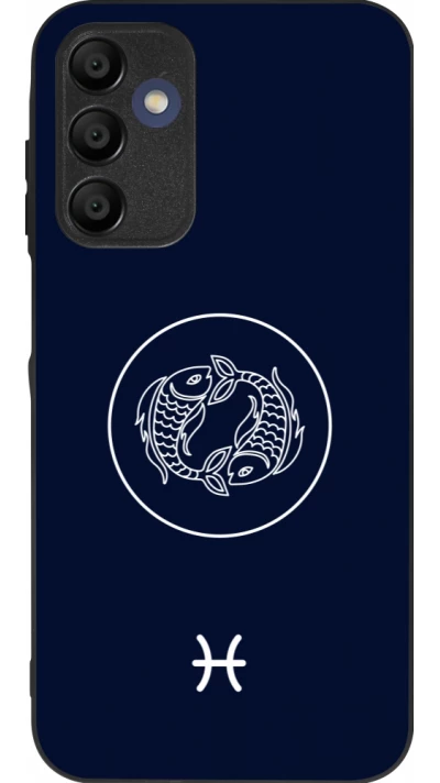 Coque Samsung Galaxy A15 - Silicone rigide noir Astrologie Poissons