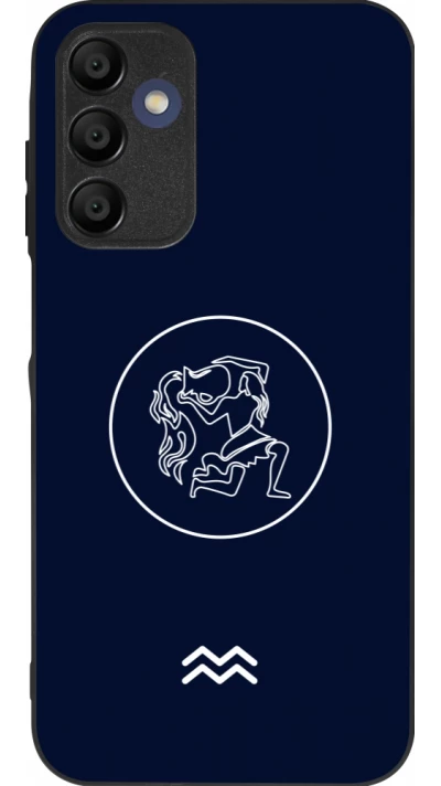Coque Samsung Galaxy A15 - Silicone rigide noir Astrologie Verseau