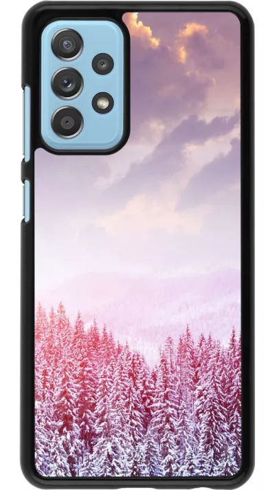 Samsung Galaxy A52 Case Hülle - Winter 22 Pink Forest